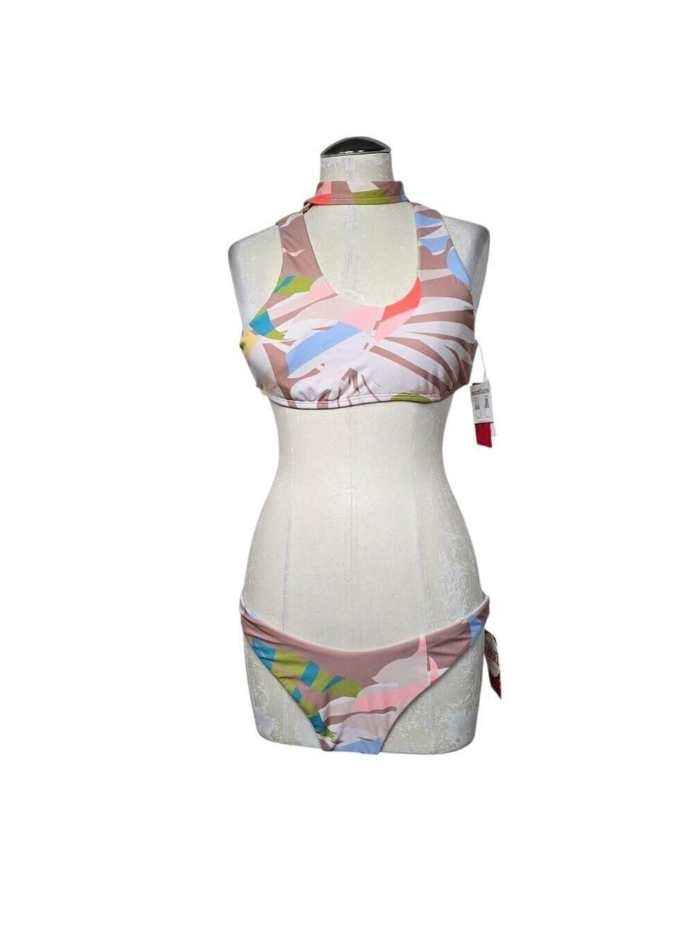 NWT Gossip 2 Way Reversible Colorful Bikini Matching Set M